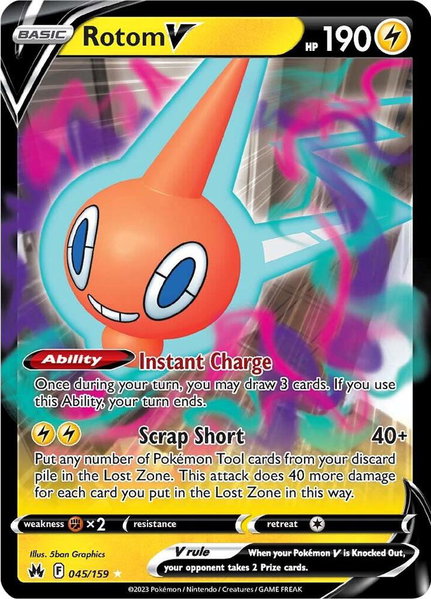 Rotom V - SWSH: Crown Zenith Pokémon trading card