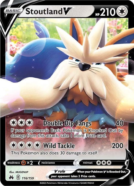 Stoutland V - Crown Zenith Pokémon trading card