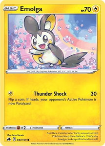 Emolga - SWSH: Crown Zenith (CRZ) #047/159 - Common Pokémon Trading Card