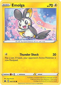 Emolga - Crown Zenith (CRZ) #047/159 - Common Pokémon Trading Card