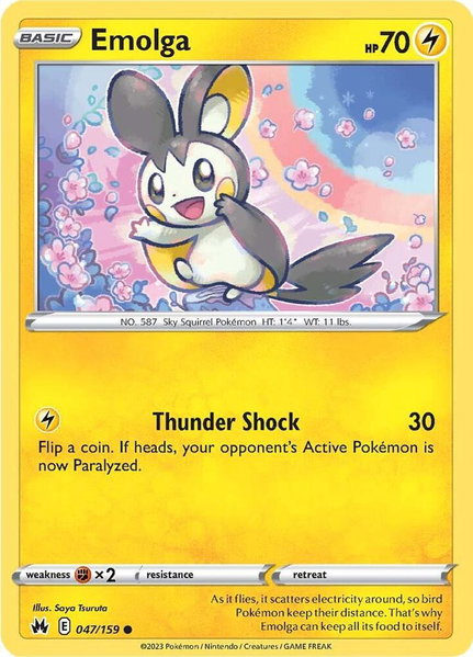 Emolga - SWSH: Crown Zenith Pokémon trading card