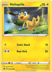 Helioptile - SWSH: Crown Zenith (CRZ) #049/159 - Common Pokémon Trading Card