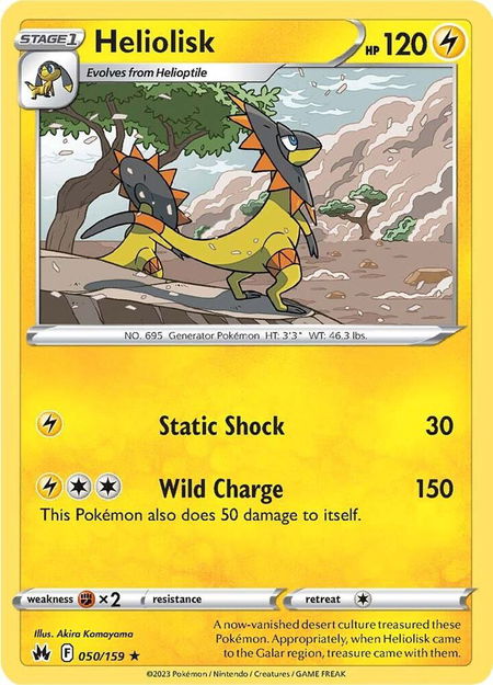 Heliolisk - Crown Zenith Pokémon trading card