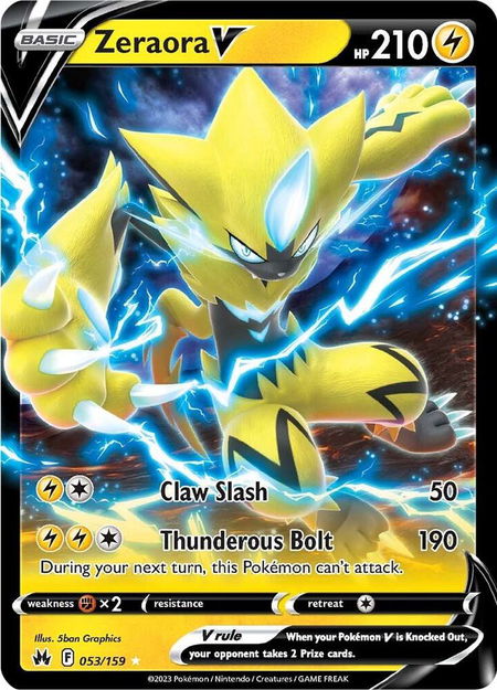 Zeraora V - Crown Zenith Pokémon trading card