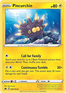Pincurchin - SWSH: Crown Zenith (CRZ) #056/159 - Uncommon Pokémon Trading Card