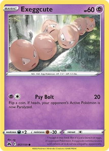 Exeggcute - SWSH: Crown Zenith (CRZ) #057/159 - Common Pokémon Trading Card