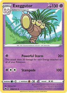Exeggutor - SWSH: Crown Zenith (CRZ) #058/159 - Rare Pokémon Trading Card