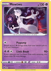 Mewtwo - SWSH: Crown Zenith (CRZ) #059/159 - Holo Rare Pokémon Trading Card