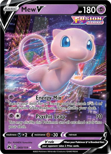 Mew V - Crown Zenith Pokémon trading card