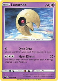 Lunatone - Crown Zenith (CRZ) #062/159 - Uncommon Pokémon Trading Card