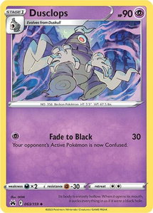 Dusclops - SWSH: Crown Zenith (CRZ) #063/159 - Uncommon Pokémon Trading Card