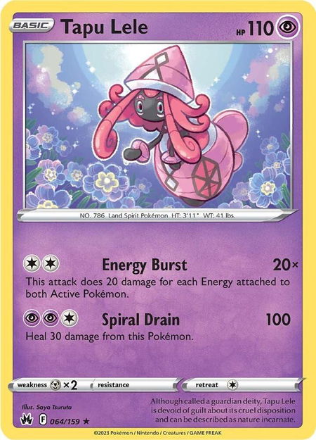 Tapu Lele - Crown Zenith Pokémon trading card