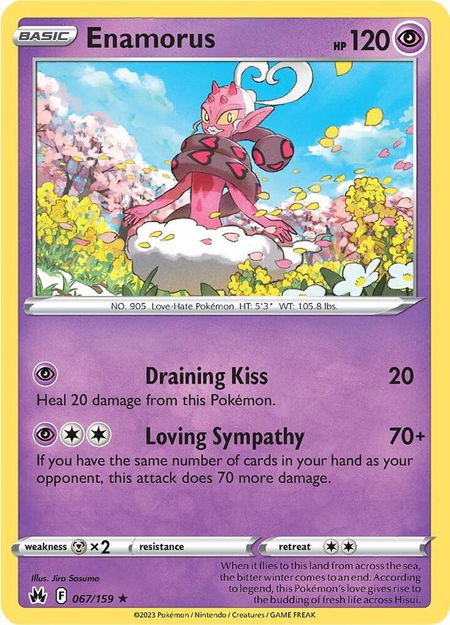 Enamorus - Crown Zenith Pokémon trading card