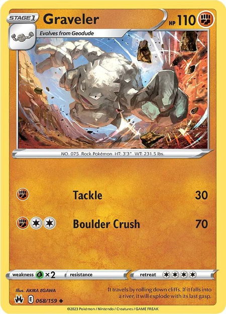 Graveler - Crown Zenith Pokémon trading card