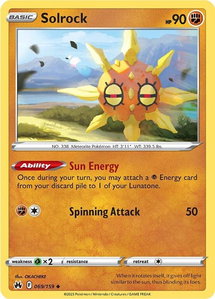 Solrock - SWSH: Crown Zenith (CRZ) #069/159 - Uncommon Pokémon Trading Card