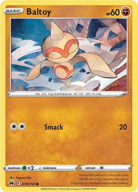 Baltoy - Crown Zenith Pokémon trading card