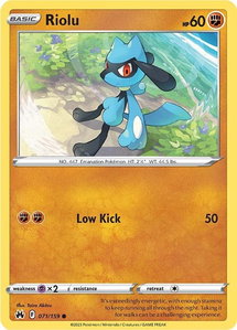 Riolu - SWSH: Crown Zenith (CRZ) #071/159 - Common Pokémon Trading Card