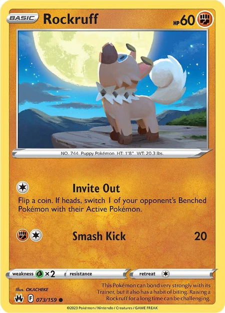 Rockruff - Crown Zenith Pokémon trading card