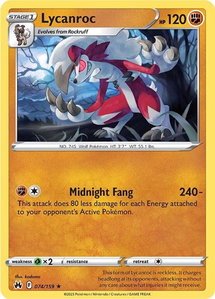 Lycanroc - SWSH: Crown Zenith (CRZ) #074/159 - Rare Pokémon Trading Card