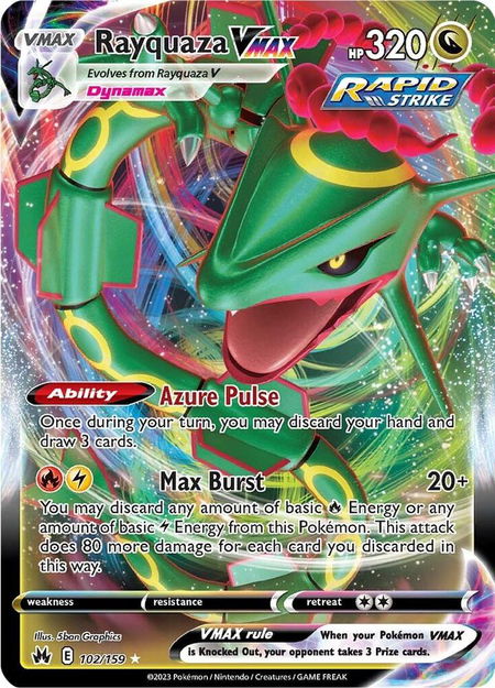 Rayquaza VMAX (102) - Crown Zenith Pokémon trading card