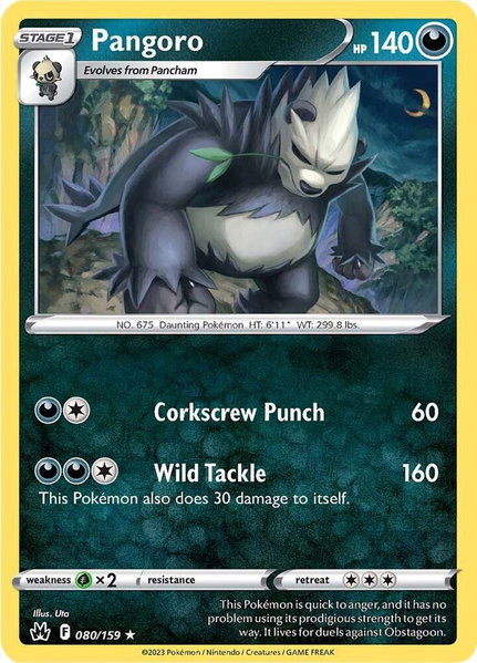 Pangoro trading card from SWSH: Crown Zenith Pangoro - SWSH: Crown Zenith Pokémon trading card