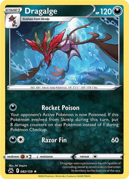 Dragalge - Crown Zenith Pokémon trading card