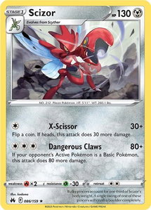 Scizor - SWSH: Crown Zenith (CRZ) #086/159 - Rare Pokémon Trading Card