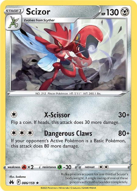 Scizor - Crown Zenith Pokémon trading card