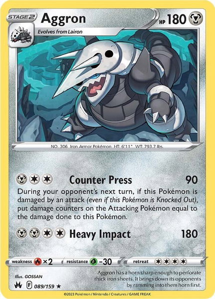 Aggron - SWSH: Crown Zenith Pokémon trading card
