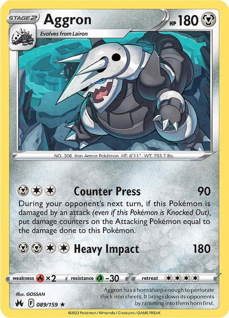 Aggron - Crown Zenith Pokémon trading card
