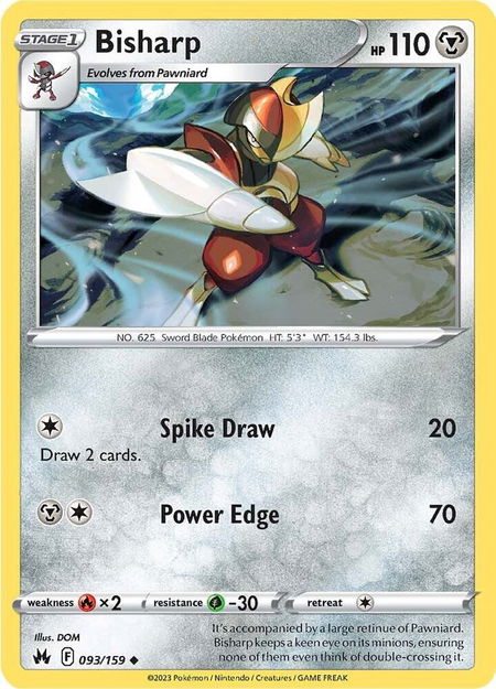 Bisharp - Crown Zenith Pokémon trading card