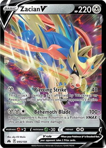Zacian V - SWSH: Crown Zenith (CRZ) #095/159 - Ultra Rare Pokémon Trading Card