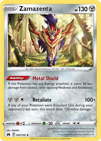 Zamazenta - Crown Zenith (CRZ) #097/159 - Holo Rare Pokémon Trading Card