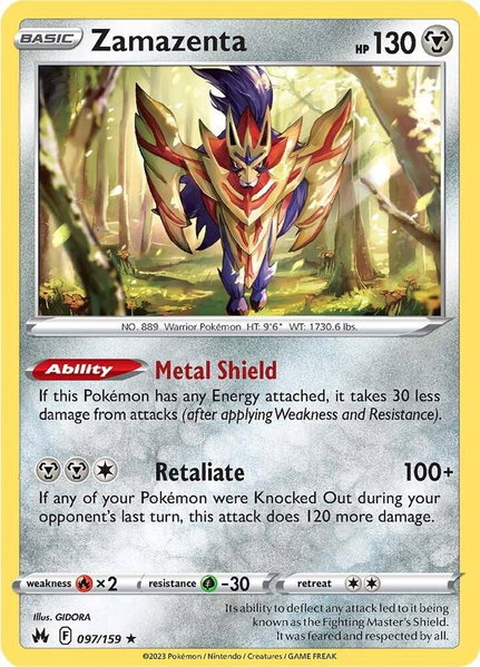 Zamazenta - SWSH: Crown Zenith Pokémon trading card