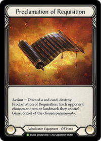 Proclamation of Requisition - JDG004 - Flesh and Blood: Promo Cards (PR) #JDG004 - Promo Flesh and Blood Trading Card