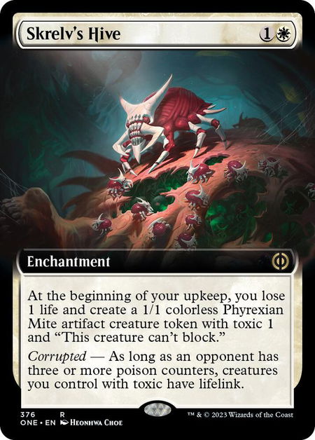 Skrelv's Hive (Extended Art) - Phyrexia: All Will Be One Magic: The Gathering trading card