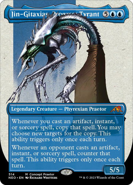 Jin-Gitaxias, Progress Tyrant (Concept Praetor) (Step-And-Compleat Foil) - Phyrexia: All Will Be One Magic: The Gathering trading card