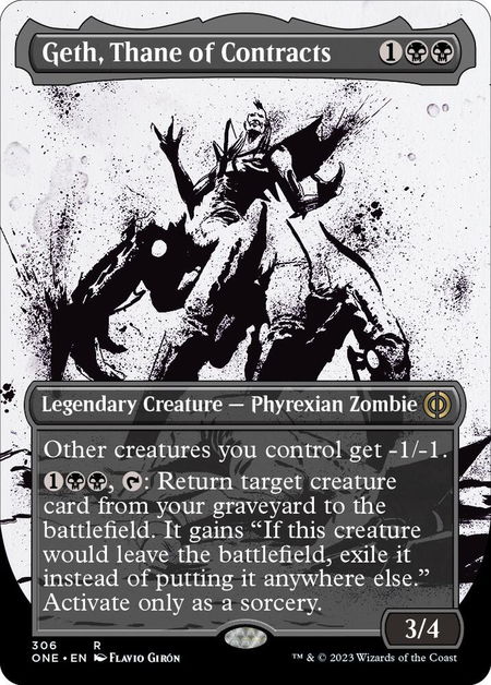 Geth, Thane of Contracts (Showcase) - Phyrexia: All Will Be One Magic: The Gathering trading card