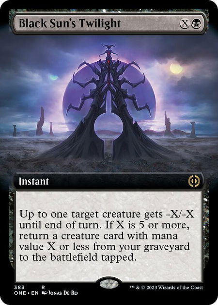 Black Sun's Twilight (Extended Art) - Phyrexia: All Will Be One Magic: The Gathering trading card