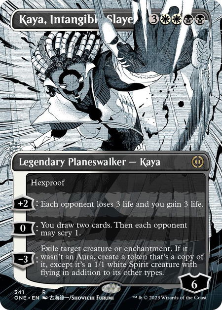 Kaya, Intangible Slayer (Borderless) - Phyrexia: All Will Be One Magic: The Gathering trading card