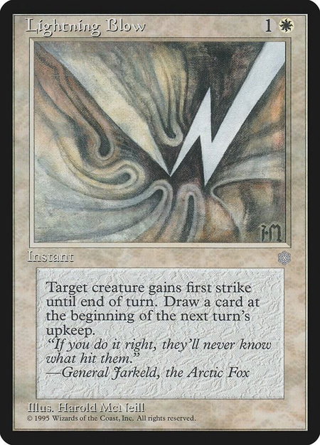 Lightning Blow - Ice Age Magic: The Gathering trading card