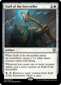 Staff of the Storyteller - Commander: Phyrexia: All Will Be One (ONC) #10 - Rare Magic: The Gathering Trading Card