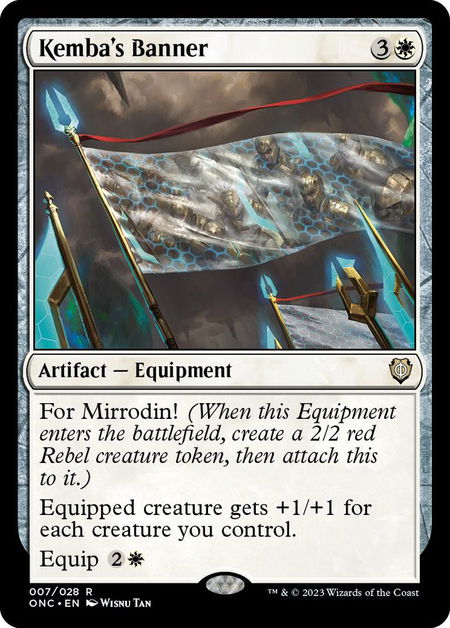Kemba's Banner - Commander: Phyrexia: All Will Be One Magic: The Gathering trading card