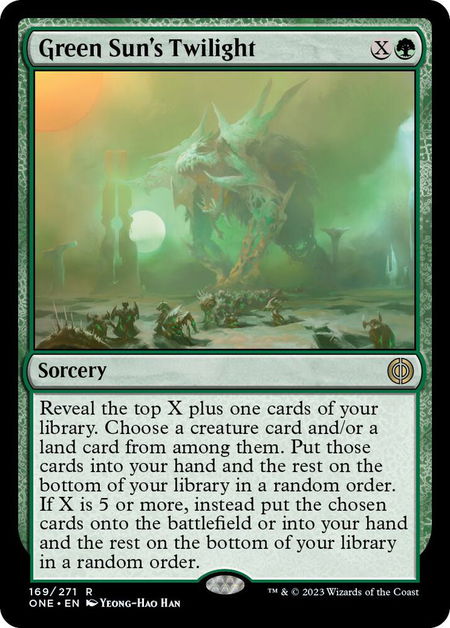 Green Sun's Twilight - Phyrexia: All Will Be One Magic: The Gathering trading card