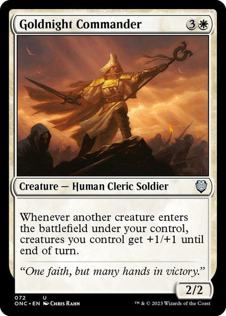 Goldnight Commander - Commander: Phyrexia: All Will Be One Magic: The Gathering trading card