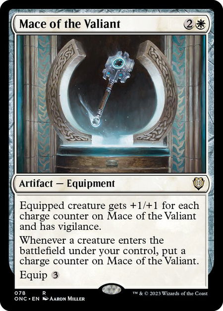 Mace of the Valiant - Commander: Phyrexia: All Will Be One Magic: The Gathering trading card