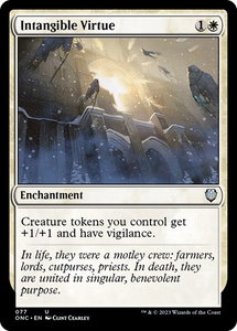 Intangible Virtue - Commander: Phyrexia: All Will Be One (ONC) #77 - Uncommon Magic: The Gathering Trading Card