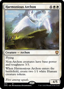 Harmonious Archon - Commander: Phyrexia: All Will Be One (ONC) #74 - Mythic Rare Magic: The Gathering Trading Card