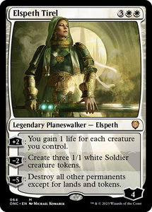 Elspeth Tirel - Commander: Phyrexia: All Will Be One (ONC) #64 - Mythic Rare Magic: The Gathering Trading Card