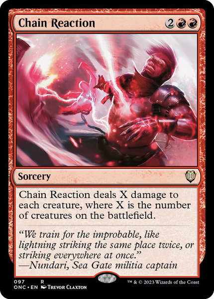 Chain Reaction - Commander: Phyrexia: All Will Be One Magic: The Gathering trading card